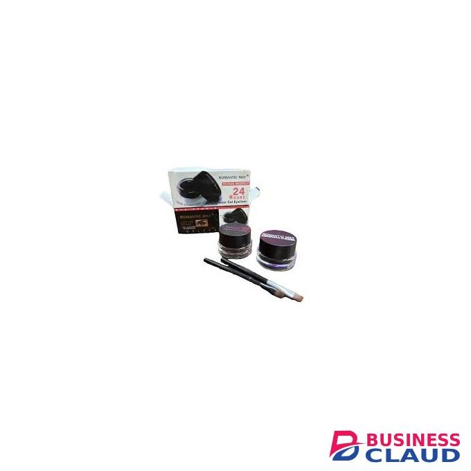 2pc Set Gel Eyeliner Black Brown Set Long Lasting Eyeliner Brow Gel Eyeliner with Applicator Brush.