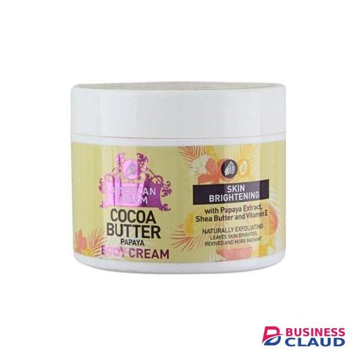 American Dream Cocoa Butter Papaya Skin Brightening With Papaya Extract, Shea Butter And Vitamin E Body Cream