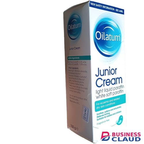 Oilatum Junior Cream White Soft Paraffin For Eczema & Related Dry Skin Conditions Suitable For Babies FRAGRANCE FREE nk