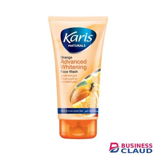 Karis Naturals Orange Advanced whing Face Wash. Scrubs away and removes dead skin cells, Makes Complexion fair & Radiant, Skin get even toned, Illuminated & with healthy Glow