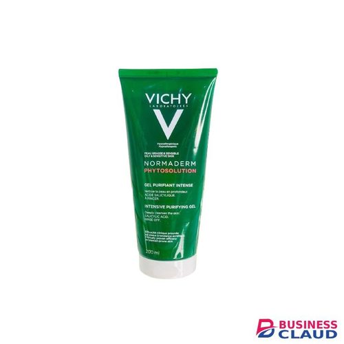 Vichy Normaderm Intensive Purifying Foaming Cleanser Gel for Oily Blemish Prone Skin Deep Cleansing, Targets Blemishes, Gentle On Sensitive Skin, Hydrates, Soothes, Face And Body Use