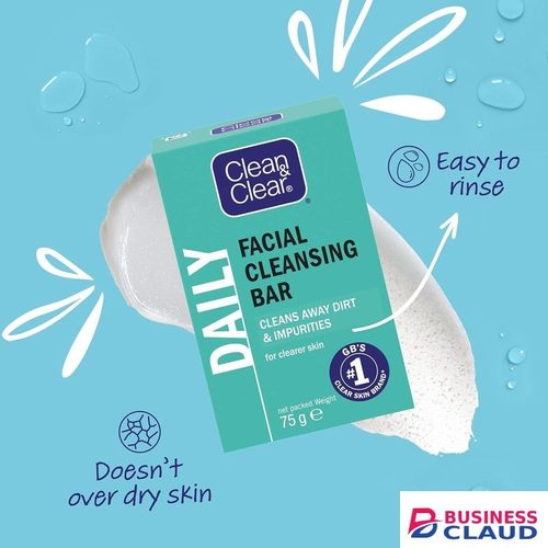 Clean & Clear Facial Cleansing Bar-formulated to give noticeably clean and clearer looking skin