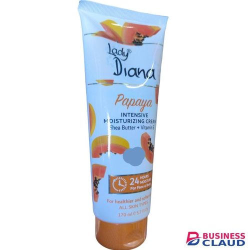 Lady Diana Papaya Intensive Moisturizing Cream Shea Butter + Vitamin E For Healthier & Softer Skin bc