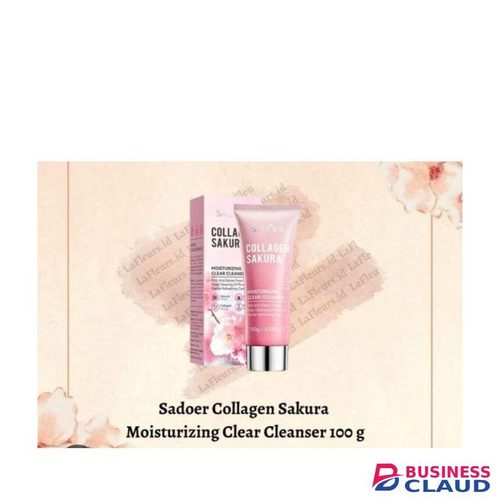SADOER Collagen Sakura Moisturizing Clear Cleanser (100g) – Hydrating & Brightening Face Was