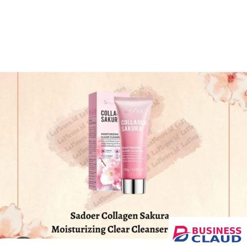 SADOER Collagen Sakura Moisturizing Clear Cleanser (100g) – Hydrating & Brightening Face Wash