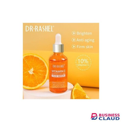 DR RASHEL Vitamin C Skincare Set 4-in-1 – Cleanser, Essence Toner, Brightening Serum & Face Cream for Glowing Skin, Dark Spot Removal, Anti-Aging & Hydration