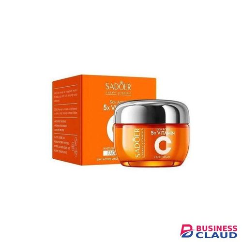 SADOER 3 In 1 Skin Active 5 X Vitamin C Serum + Cream + Cleanser, The Trio Combination Guarantees Deep Hydration And Skin Water Locking, Brightening The Skin Tone, Nourish The Skin, Wh Black Spot