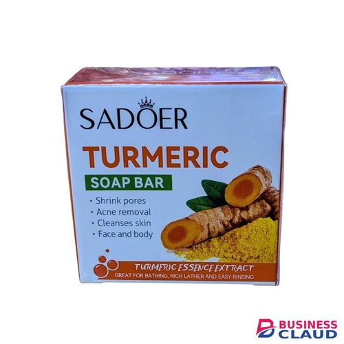 SADOER Turmeric Hydrating Soap for Acne Treatment, Pore Shrinking & Deep Skin Cleansing