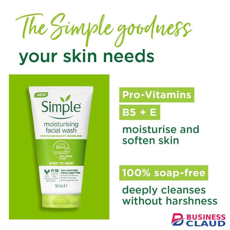Simple Combo Pack, Moisturising Face Wash, Soothing Facial Toner and Replenishing Rich Moisturiser
