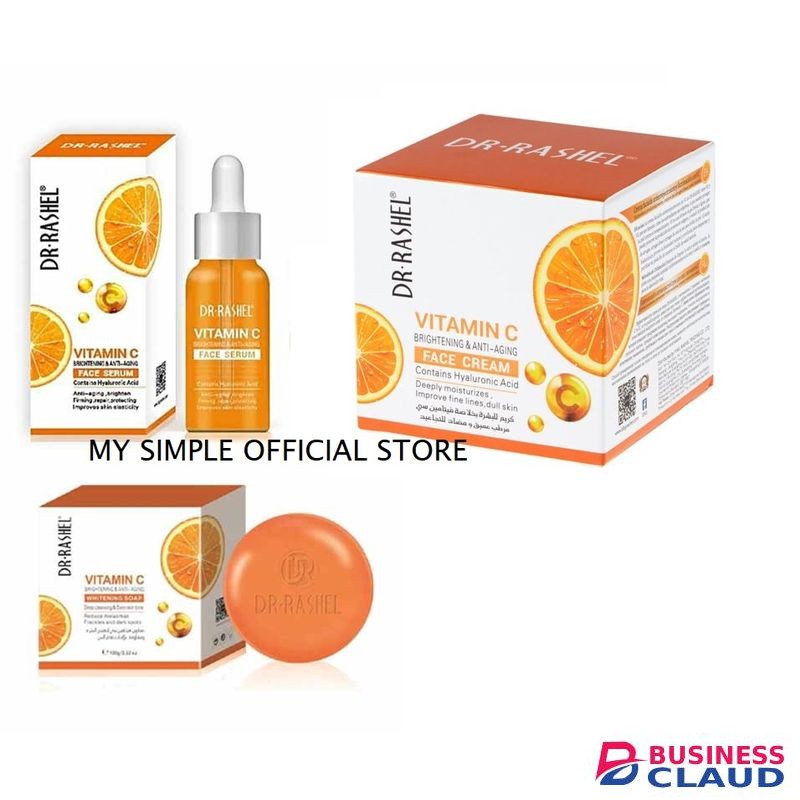 Dr. Rashel Vitamin C Brightening Soap + Face Serum+ Face Cream