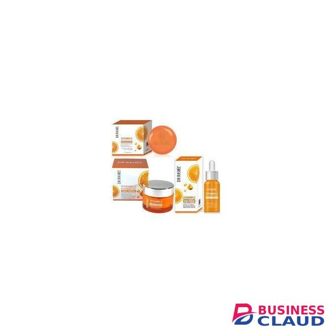 DR RASHEL 3 in 1 Skincare Set Vitamin C Brightening Face Serum + Cream + Bar