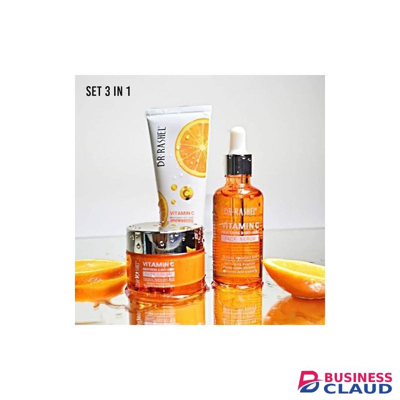 Dr Rashel Vitamin C Skincare Trio Set – Cleanser, Serum & Cream Combo