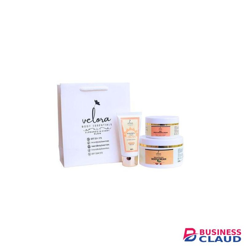 VELORA Face & Body Glow Combo - Sunscreen + Face Cream + Brightening Body Cream