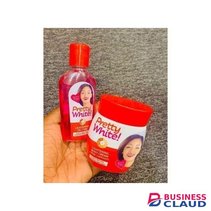Beauty pretty white cream and oil