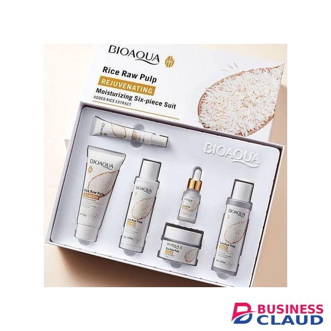 6-piece Bioaqua rice skincare set