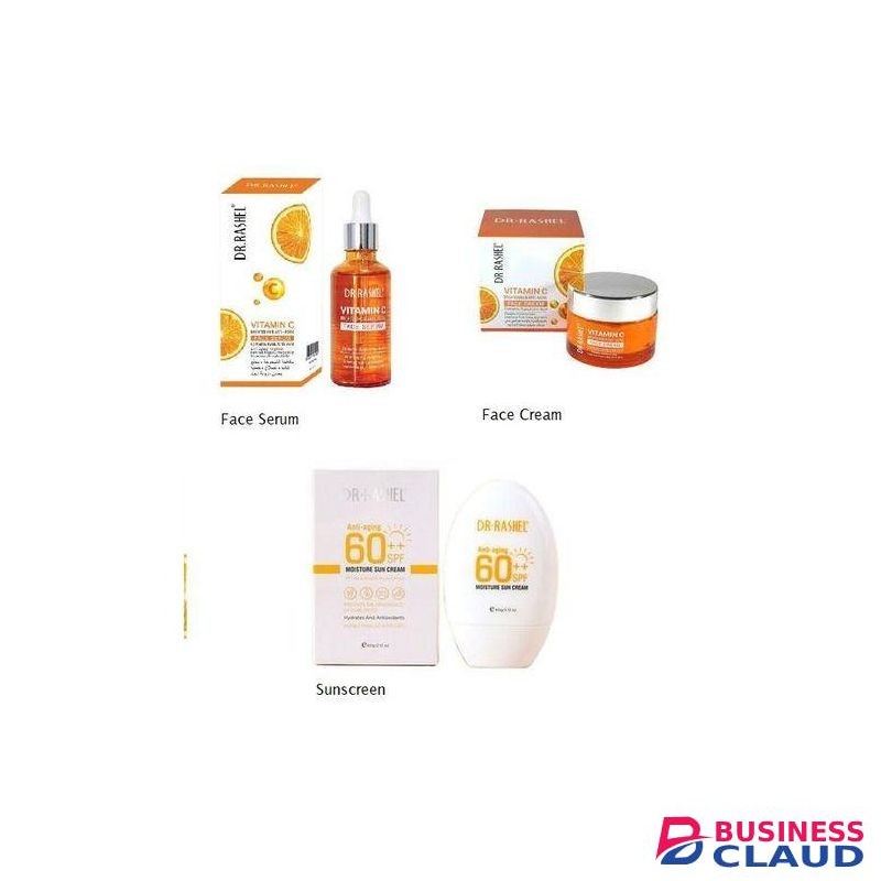 DR RASHEL Face Serum + Face Cream + Sunscreen 3 In 1 Set