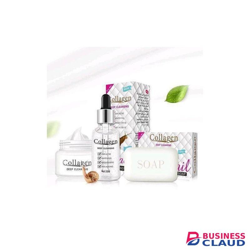 Collagen Snail Anti-aging Face Cream +Face Serum + Face Soap