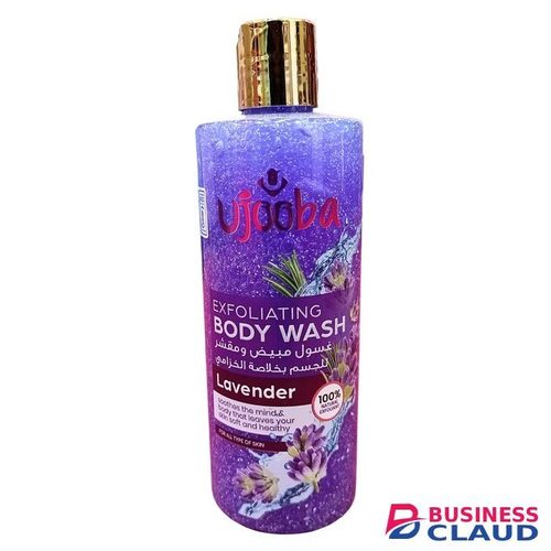 Ujooba Lavender Exfoliating Body wash 500ml. Cleans, Exfoliates, Removes Dirt, Smooths, Softens, Removes dead skin cells, Soothes the mind & Give the body a pleasant Smell