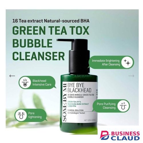 Some By Mi Bye bye blackhead 30 days Miracle green tea tox bubble cleanser
