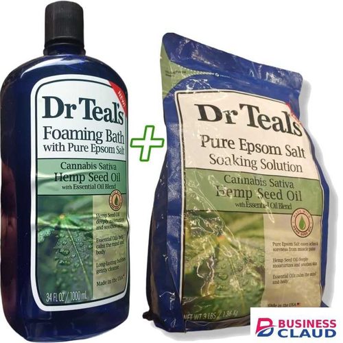 Dr Teal'S Foaming HEMP Bath + HEMP Epsòm Salt Soaking Solution