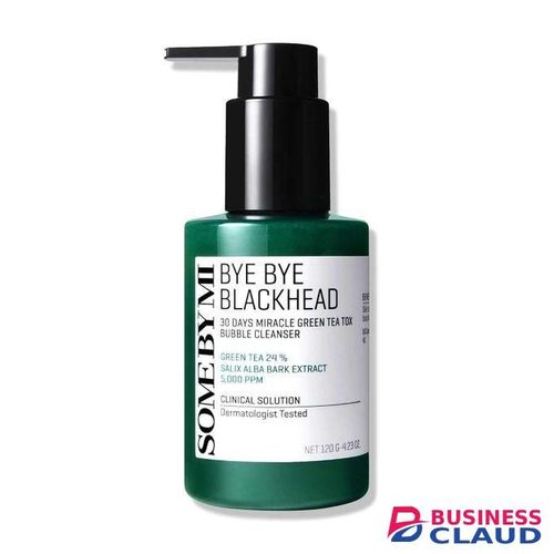 Some By Mi Bye Bye Blackhead 30 Days Miracle Green Tea Tox Bubble Cleanser –– Korean Face Wash & Bubble Face Mask – Daily Blackhead-Remover & Pore Minimizer