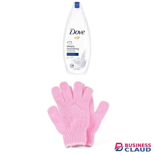 Dove Deeply Nourishing Shower Gel + free gloves