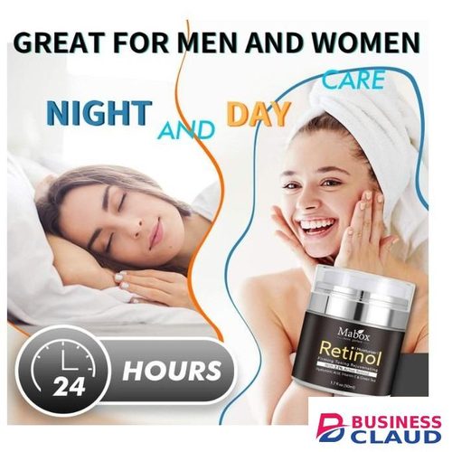 Mabox Retinol Moisturizer Cream for Face and Eye Area 1.7 Fl. Oz with Retinol, Hyaluronic Acid, Vitamin E and Green Tea for Anti Aging