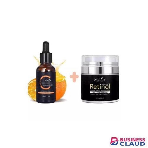 Mabox Retinol Cream Moisturizer+VitaminC Serum Antiaging