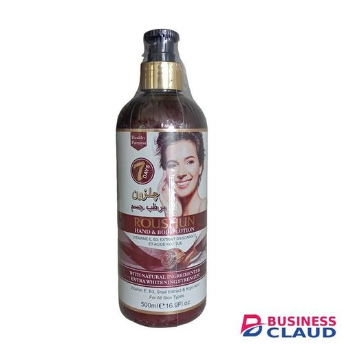 Roushun SNAIL Body Lotion with Retinol & Kojic. Removes, Pimples, Blackheads, Stains, Spots, Wrinkles, Freckles, Dark Circles, Dark Neck & Dark Fingers