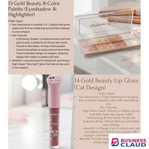 Gold Beauty 14 items Egyptian beauty box AND OTHERS BRANDS