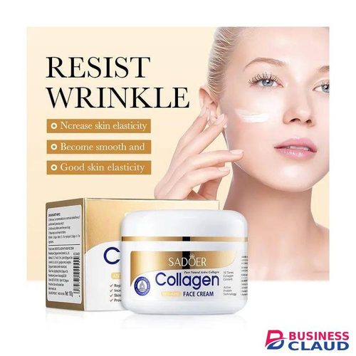 SADOER Quality 8 Pieces Anti Aging Collagen Set + Vitamin C Face Brightening Essence, 5 Pieces Collagen Face Mask + Collagen Cream+ Collagen Serum + Vitamin C Serum