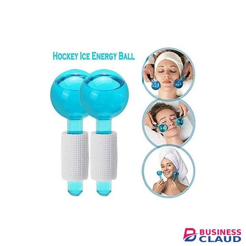 2pcs Large Beauty Ice Hockey Energy Beauty Crystal Ball Facial Cooling Ice Globes Water Wave For Face and Eye massage