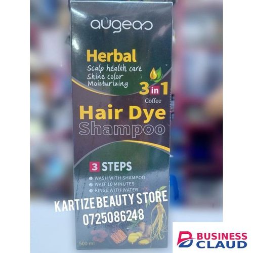 Augeas 3 In 1 (coffee) Herbal Hair Dye Shampoo Shine Color Moisturizing Scalp Health Care