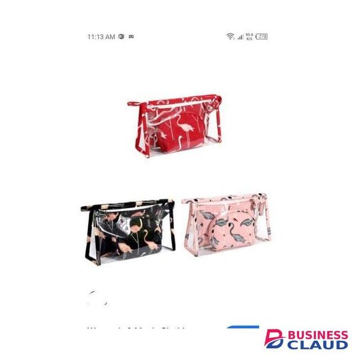 Flamingo Makeup Bag 3 in 1 Travel Cosmetic Organizer Set for Women, Portable Toiletry Pouch, Waterproof Storage Case for Beauty Accessories and Essentials