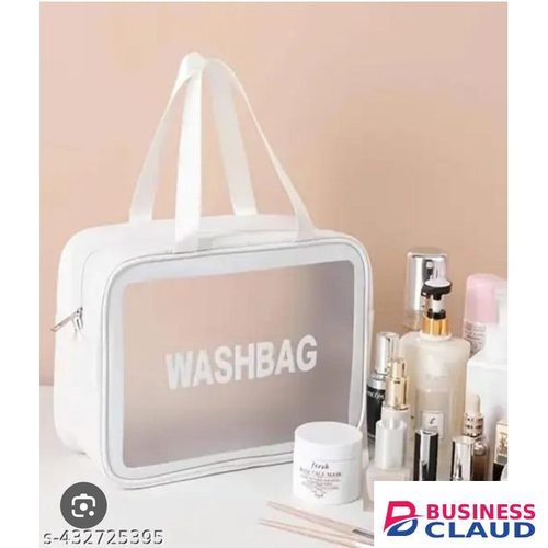 3 in 1 Waterproof Cosmetics & Wash Bags Set – Portable Travel Makeup Organizer for Women & Men, Toiletry Pouch, Makeup Brush Storage, Transparent Zipper Bag for Bathroom and Travel Use