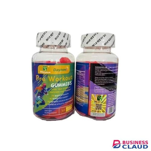 Daynee Organic Pre Workout Gummies High Performance Fitness Supplement for Strength Enhancement Sustained Energy and Athletic Recovery