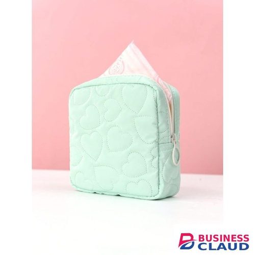 New Candy Color Square Glossy Cosmetic Bag Makeup Bag Pouch Portable PU Waterproof Storage Bag Women Sanitary Napkin Organizer, Cute Travel Makeup Pouch with Zipper, Waterproof PU Cosmetic Storage for Daily Essentials and Sanitary Items