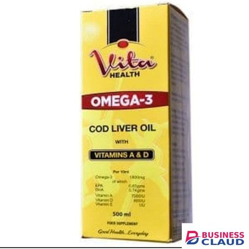 Vitahealth Cod Liver Oil Capsules Daily Dietary Supplement for General Wellness Support