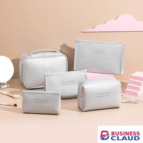 4pcs Vegan Leather Travel Makeup Cosmetic Bags Set for Women Durable Portable Organizer for Toiletries Accessories Everyday Use and Travel Storage Pouch Kit