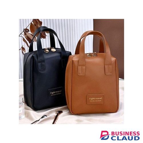 PU Leather Makeup Bag Travel Makeup Bag, Premium Makeup Bag Daily Skincare Toiletry Bag Wash Bag,Cosmetic Bags For Women And Girls Multi Compartment Makeup Bag With Handle