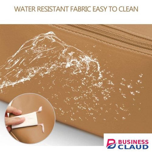 Large-Capacity Travel Makeup Bag Peachloft Cosmetic Bag Waterproof Makeup Organizer Bag for Women Portable Leather Traveling Makeup Bag Toiletry Bag With Handle and Divider, Brown
