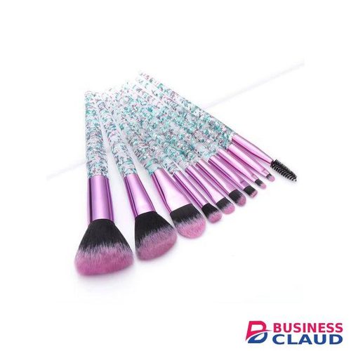 Beauty In Silence 10PC MAKEUP SET FOUNDATION EYESHADOW BRUSH SET