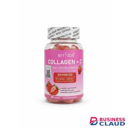 BIYODE Advanced Collagen + C Gummies – 60 Fruit-Pectin Gummies – Hair, Skin & Nails Support