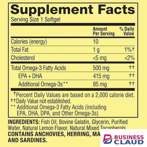 Spring valley Daily Maintenance Omega-3 from Fish Oil Dietary Supplement, 500 mg, 120 Count