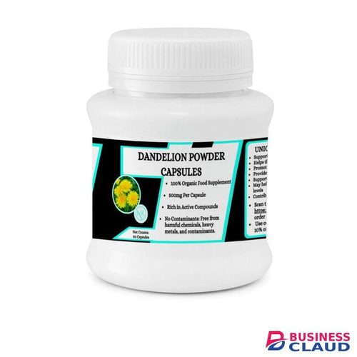 MK NATURALS Organic Dandelion Powder - Helps the body flush out excess fluids and toxins - 50 Capsles