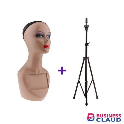 Wig Display Mannequin Head + Tripod Standmannequin For Wig Display, Hat, Scarfs, Or Any Other Display Items.Tripod Stand Strong Can Hold Any Mannequin