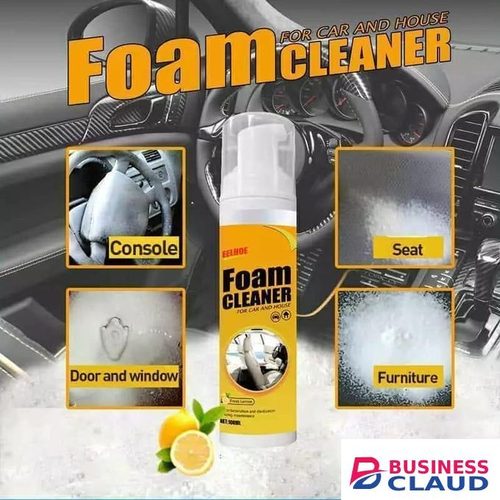 Multipurpose Foam Cleaner Spray 100ml, Foam Cleaner For Car And House Lemon Flavor, All-Purpose Household Cleaners For Car And Kitchen