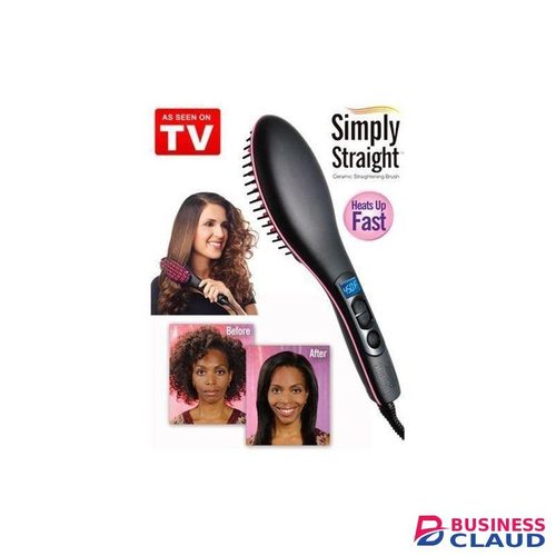 Simply Straight Hot Comb Ceramic Hair Brush Straightener