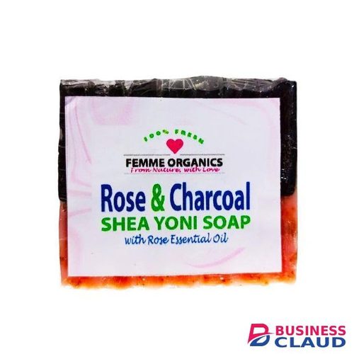 Femme Organics Rose & Charcoal Soap (With Rose Oil)