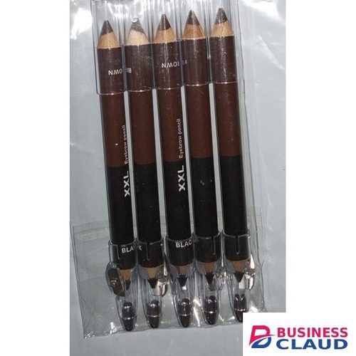6Pcs Double Ended Jumbo Eyeliner Pencil Black and Dark Brown Jumbo Eyebrow Pencil